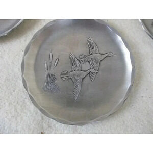 WENDELL AUGUST FORGE Aluminum Dish Handmade Duck Motif Coaster Hand Forged metal